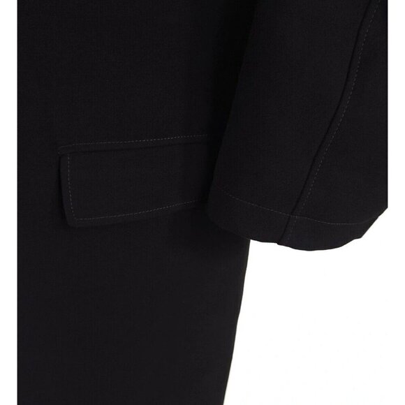 Lemaire Crombie Coat Size M Black Cotton Wool Blend Unisex NWT - Picture 5 of 16